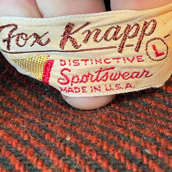 Vintage Plaid Bomber Jacket Fox Knapp Cropped Lumberjack Cabincore Retro 60s 70s - Picture 5 of 12